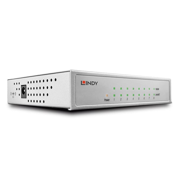 Lindy 25045 verkkokytkin Hallittu Gigabit Ethernet (10/100/1000) Power over Ethernet -tuki Hopea