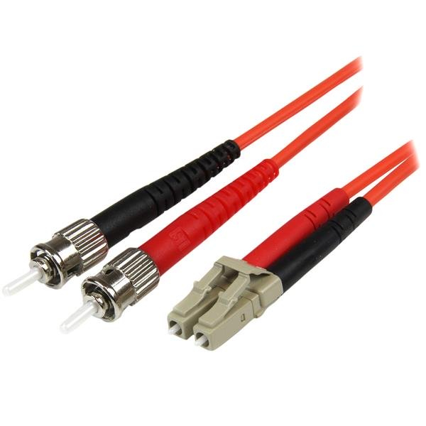 StarTech.com 50FIBLCST5 InfiniBand- ja kuituoptiikkakaapeli 5 m LC ST Punainen