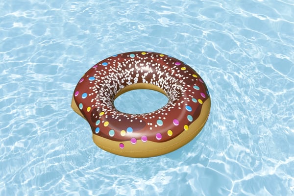 Bestway 36118 / 24 pool- och badmadrass Multifärg Mönstrad PVC Simring