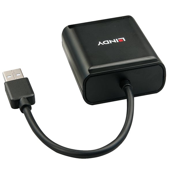 Lindy 42679 gränssnittshubbar USB 2.0 Svart