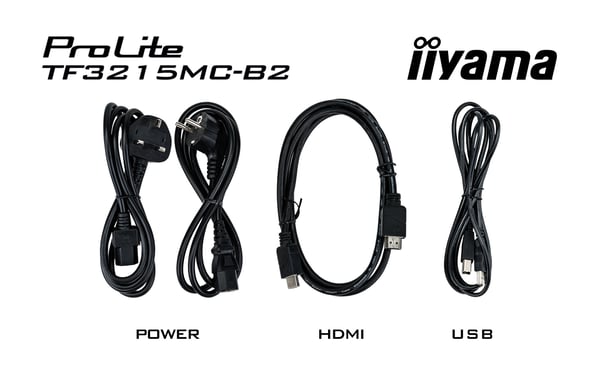 iiyama ProLite TF3215MC-B2 tietokoneen litteä näyttö 80 cm (31.5") 1920 x 1080 pikseliä Full HD LED Kosketusnäyttö Kioski Musta
