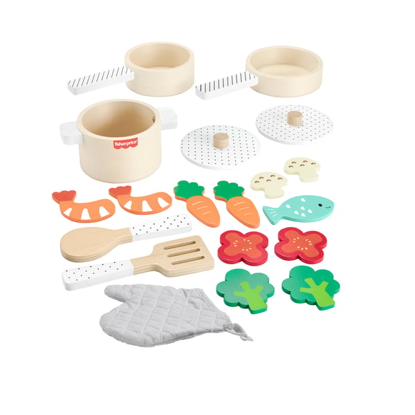 Fisher-Price Wooden Pots and Pans Set
