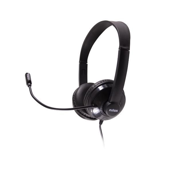 Nilox ACOUSTIC USB HEADPHONE Headset Ledningsført I ørerne Sort, Grå