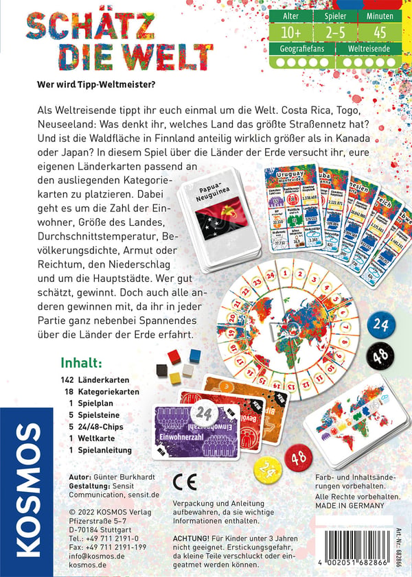 Kosmos Schätz die Welt 45 min. Brætspil Oplysende