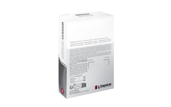 Kingston Technology 2 TB XS1000 Red External USB 3.2 Gen 2 – Bærbart SSD-drev