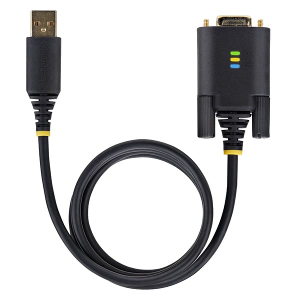 StarTech.com 3.3ft (1 m) USB till seriell adapterkabel, COM retention, utbytbara skruvar/muttrar, USB-A till DB9 RS232, FTDI-chip, ESD-skydd, Windows/macOS/Linux