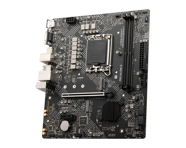 MSI PRO H610M-G - Moderkort - mikro ATX - LGA1700-sockel - H610-chipset - USB 3.2 Gen 1 - Gigabit