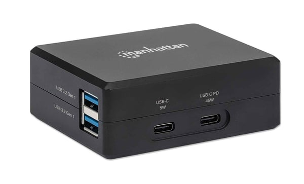 Manhattan 130554 kannettavien tietokoneiden telakka ja porttitoistin USB 3.2 Gen 1 (3.1 Gen 1) Type-C Musta