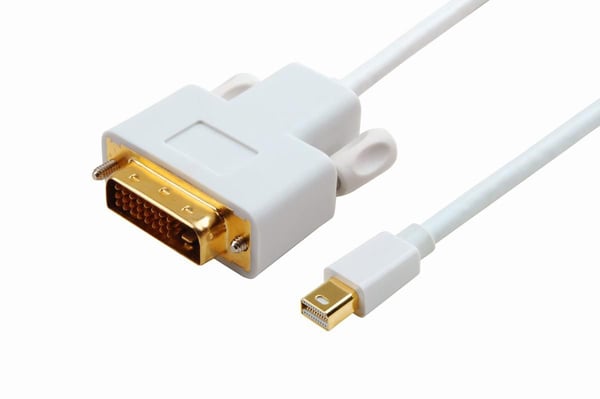 Microconnect MDPDVI2 videokabel adapter 2 m DVI-D Mini DisplayPort Hvid