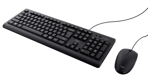 Trust TKM-250 tastatur Mus inkluderet USB QWERTZ Tysk Sort