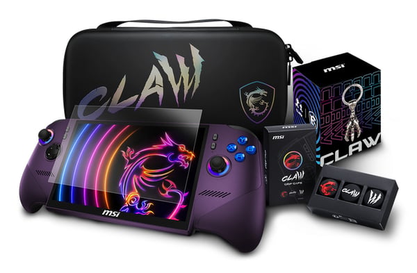 MSI Claw 8 EX AI+ CG3EM Launch Pack-008FR kannettava pelikonsoli 20,3 cm (8") 32 GB Kosketusnäyttö Wi-Fi Violetti MSI Claw 8 EX AI+ CG3EM Launch Pack-008FR kannettava pelikonsoli 20,3 cm (8") 32 GB Kosketusnäyttö Wi-Fi Violetti