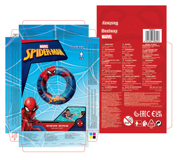 Bestway 98003 pool- och badmadrass Multifärg Bild Vinyl Badring