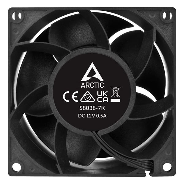 ARCTIC S8038-7K Processor Fan 8 cm Svart 4 styck