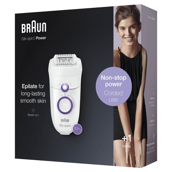 Braun Silk-épil 5 505 Power 28 pincetter Lila, Vit
