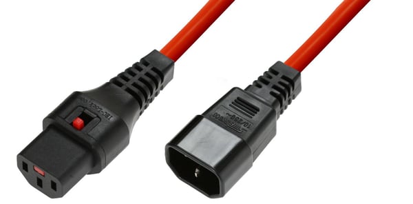 Microconnect MC-C13C14LOCK-0.5M el-ledning Sort 0,5 m C13 forbinder C14 forbinder