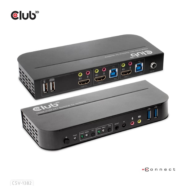 CLUB3D CSV-1382 KVM-switchar Svart CLUB3D CSV-1382 KVM-switchar Svart