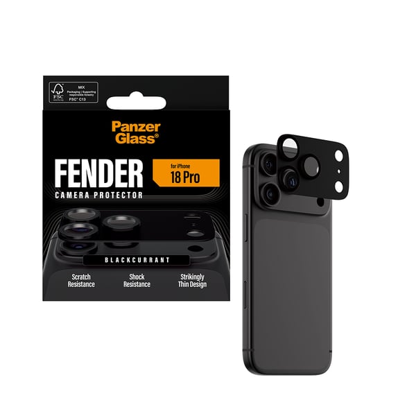 PanzerGlass ® Fender Camera Lens Protector Blackcurrant iPhone 2026 Pro Kirkas näytönsuoja 1 kpl