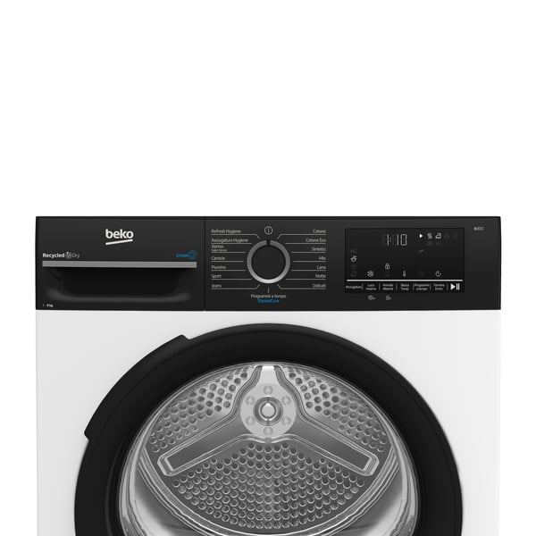 Beko BMEPT491SBI kuivausrumpu Vapaasti seisova Edestä täytettävä 9 kg Valkoinen