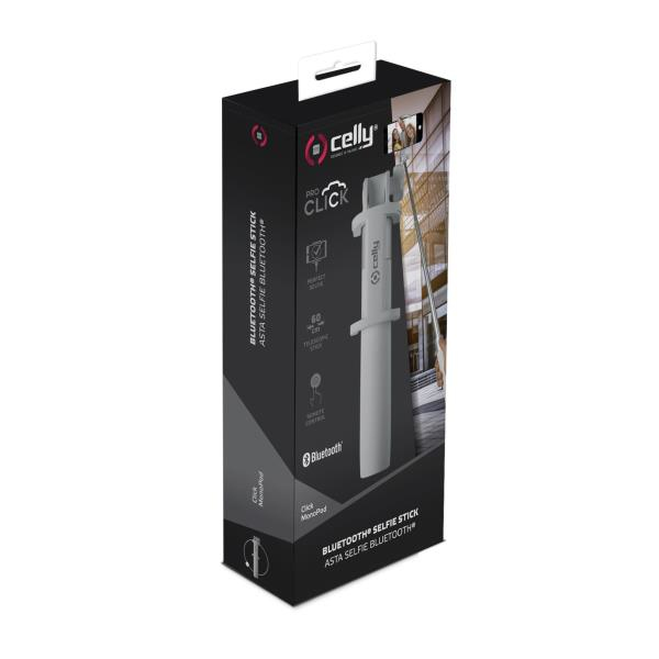 Celly Click Monopod selfiepinne Smartphone Vit