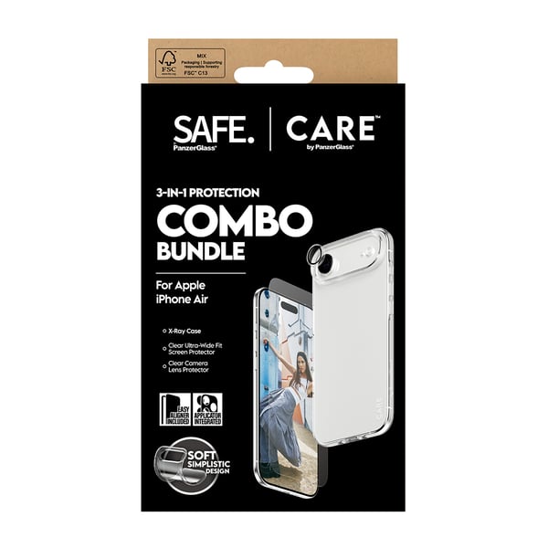 PanzerGlass CARE™ | SAFE. by ® 3-in-1 Combo Pakke iPhone Air