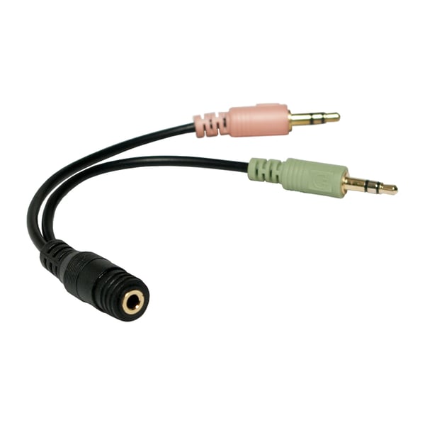 LogiLink CA0020 lydkabel 0,15 m 3.5mm 2 x 3.5mm Sort