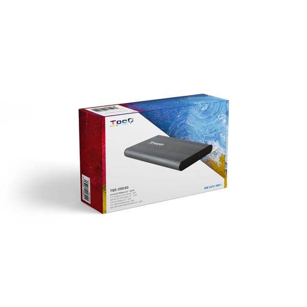 TooQ TQE-2503G Hölje för lagringsenheter HDD- / SSD kabinett Grå 2.5"