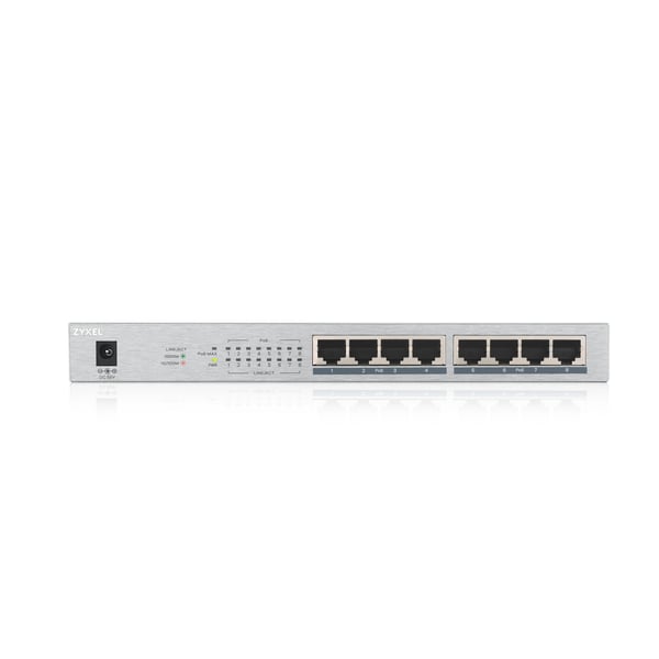 Zyxel GS1008HP Ikke administreret Gigabit Ethernet (10/100/1000) Strøm over Ethernet (PoE) Grå