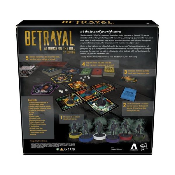Hasbro Gaming Avalon Hill Betrayal at House on the Hill 3rd Edition Brætspil Rejser/eventyr