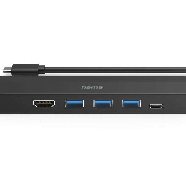 Hama 00200144 gränssnittshubbar USB 3.2 Gen 1 (3.1 Gen 1) Type-C 5000 Mbit/s Svart