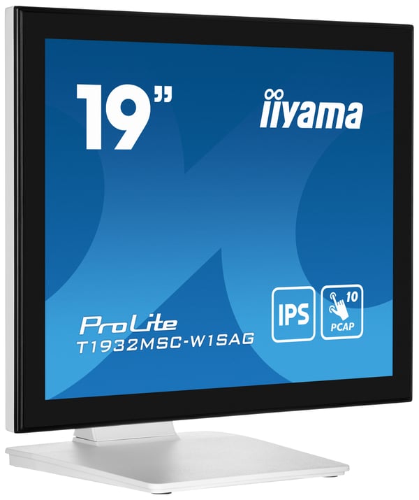 iiyama ProLite T1932MSC-W1SAG tietokoneen litteä näyttö 48,3 cm (19") 1280 x 1024 pikseliä Full HD LED Kosketusnäyttö Pöydän pinta Valkoinen