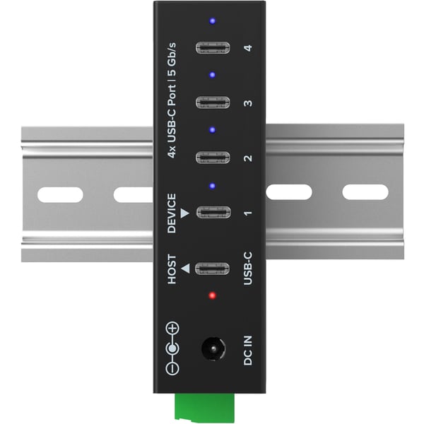 InLine 35396D gränssnittshubbar 2 x USB 3.2 Gen 1 (3.1 Gen 1) Type-B 5000 Mbit/s Svart