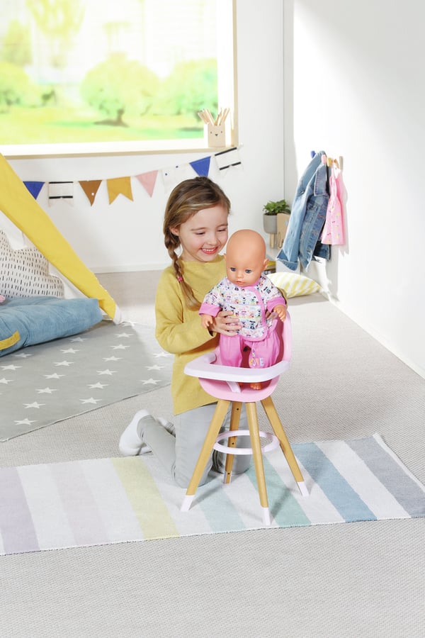 BABY born 829271 dukke tilbehør Dukkestol høj
