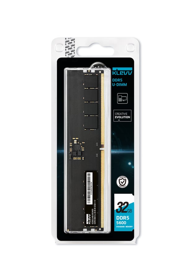 Klevv U-DIMM muistimoduuli 32 GB 1 x 32 GB DDR5 5600 MT/s 288-pin DIMM