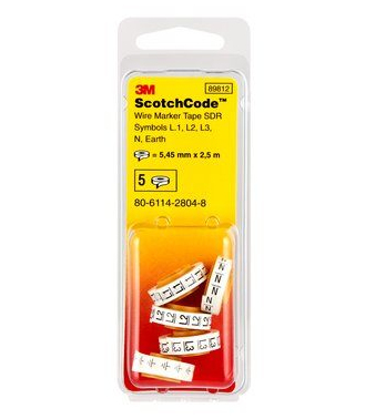 3M 80611428048 kabelmarkering Rød, Hvid 4 stk