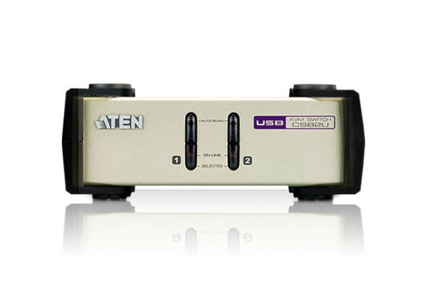 ATEN PS/2-USB VGA KVM-switch med 2 portar