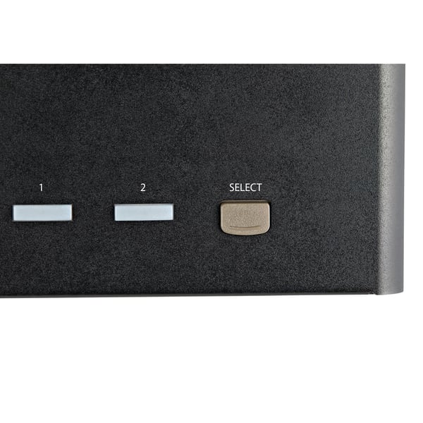 StarTech.com 2-ports DisplayPort KVM-switch för fyra skärmar - 4K 60 Hz UHD HDR - Desktop 4K DP 1.2 KVM med 2 portar USB 3.0-hubb (5 Gbps) och 4x USB 2.0 HID-portar, ljud - Snabbtangenter för omkoppling - TAA