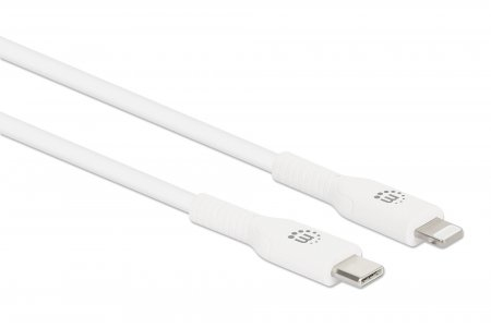 Manhattan 394512 kabel til mobiltelefon Hvid 1 m USB C Lightning