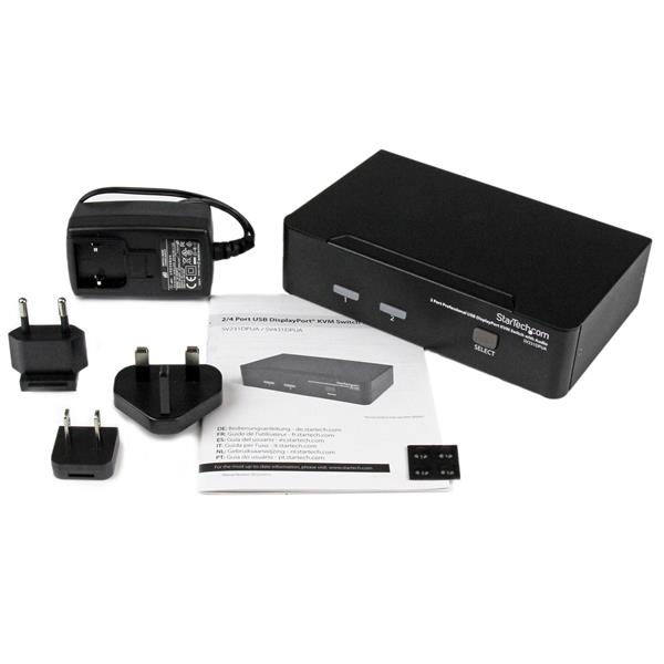 StarTech.com Professionell USB DisplayPort KVM-switch med 2 portar och audio