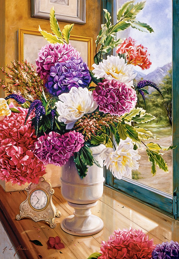 Castorland Still Life with Hydrangeas 1000 pcs Puslespil 1000 stk Flora