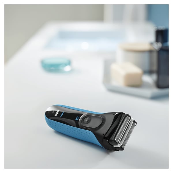 Braun Series 3 ProSkin 3045s Teräverkollinen parranajokone Trimmeri Musta, Sininen
