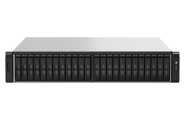 QNAP TS-h2490FU NAS Stativ (2U) EPYC 7302P 128 GB DDR4 0 TB QuTS hero Sort, Grå