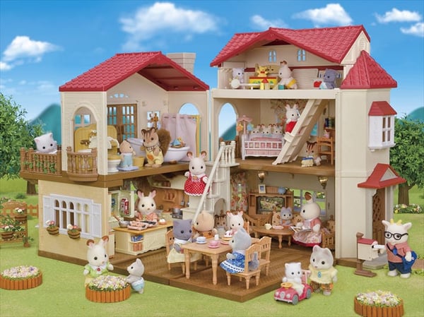 Sylvanian Families Byhus med Lys - med det hemmelige loftsrum