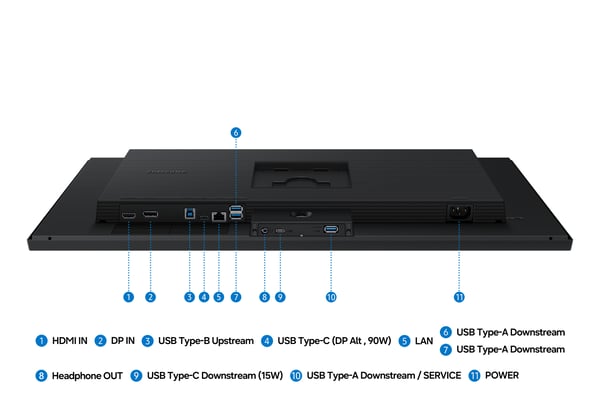 Samsung S80HF tietokoneen litteä näyttö 68,6 cm (27") 5120 x 2880 pikseliä 5K Ultra HD LCD Musta