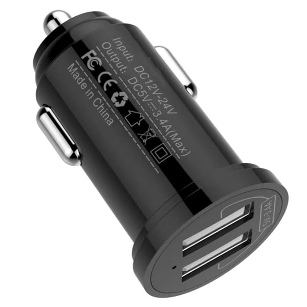 Techly IUSB2-CAR5-A24 oplader til mobil enhed Universel Sort Cigartænder Automatisk
