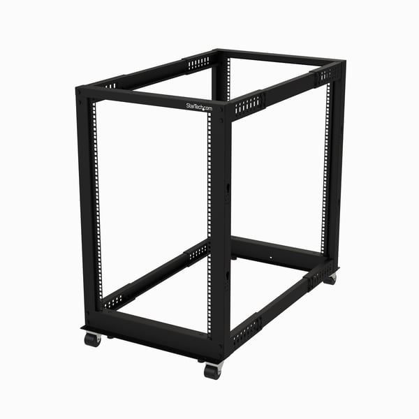 StarTech.com 4POSTRACK18U palvelinteline 18U Itseseisova teline Musta