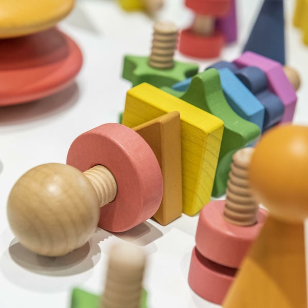 Tickit Rainbow Wooden Shape Twister