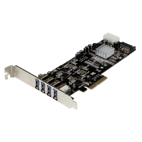 StarTech.com 4-Port USB 3.0 PCI Express-kortadapter - PCIe SuperSpeed USB 3.0-expansionskort med 2 D