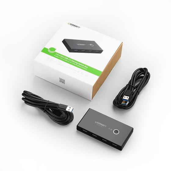 Ugreen 30768 gränssnittshubbar USB 3.2 Gen 1 (3.1 Gen 1) Type-A 5000 Mbit/s Svart
