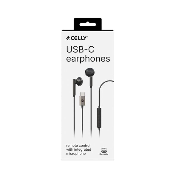 Celly UP1100TYPEC Kuulokkeet Langallinen In-ear Puhelut/Musiikki USB Type-C Musta