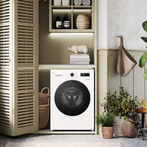 LG W4NX1095NWB kuivaava pyykinpesukone Vapaasti seisova Edestä täytettävä Valkoinen